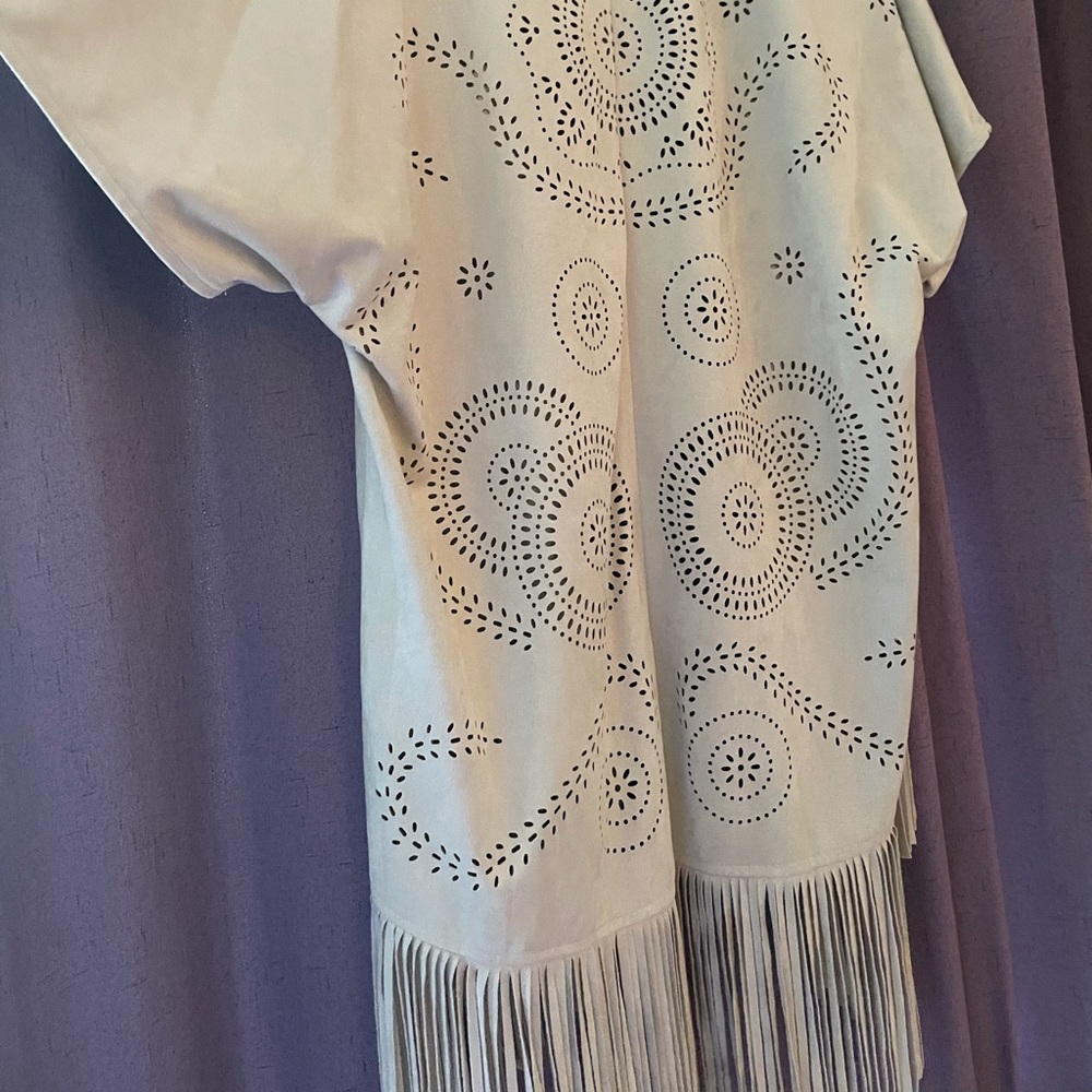 Alya Boho Fringe Open Cardigan, Medium - Picture 12 of 14